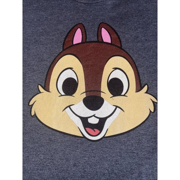 Disney Chip 'N Dale Chipmunk Chip Face T-Shirt Cotton Tri-Blend Size LG 40”x28” - Picture 2 of 6